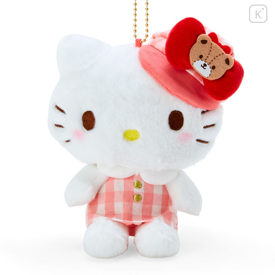 Japan Sanrio Mascot Holder - Hello Kitty / Gingham Casquette - 2