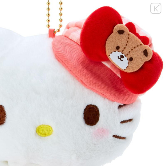 Japan Sanrio Mascot Holder - Hello Kitty / Gingham Casquette - 4