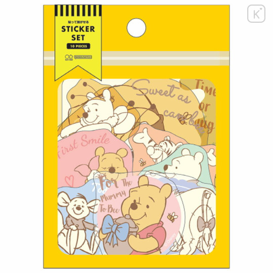 Japan Disney Vinyl Deco Sticker Set - Pooh & Friends / Laptop Tablet - 1