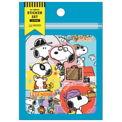 Japan Peanuts Vinyl Deco Sticker Set - Snoopy / Laptop Tablet Blue