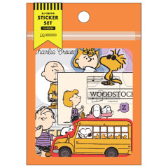 Japan Peanuts Vinyl Deco Sticker Set - Snoopy / Laptop Tablet Orange