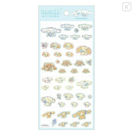 Japan Sanrio Sparkling Hologram Sticker - Cinnamoroll & Friends / Three Up - 1