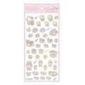Japan Sanrio Sparkling Hologram Sticker - Girl Characters / Three Up - 1