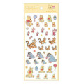 Japan Disney Sparkling Hologram Sticker - Pooh & Friends / Three Up - 1