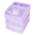 Japan Sanrio Plastic Chest 2 Tier - Kuromi : Good Night - 1