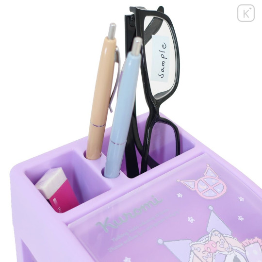 Japan Sanrio Plastic Chest 2 Tier - Kuromi : Good Night - 4