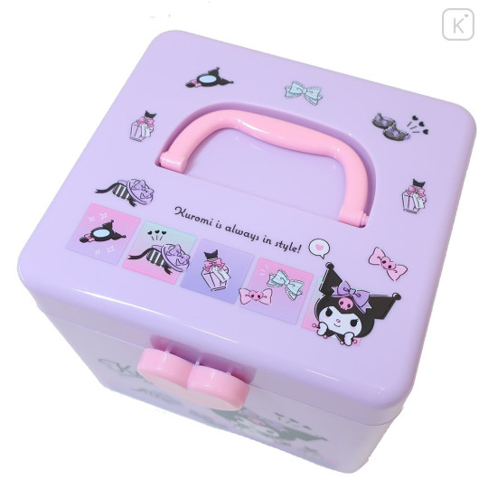 Japan Sanrio Portable Accessory Case (M) - Kuromi : Purple - 3