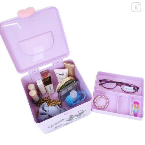 Japan Sanrio Portable Accessory Case (M) - Kuromi : Purple - 4