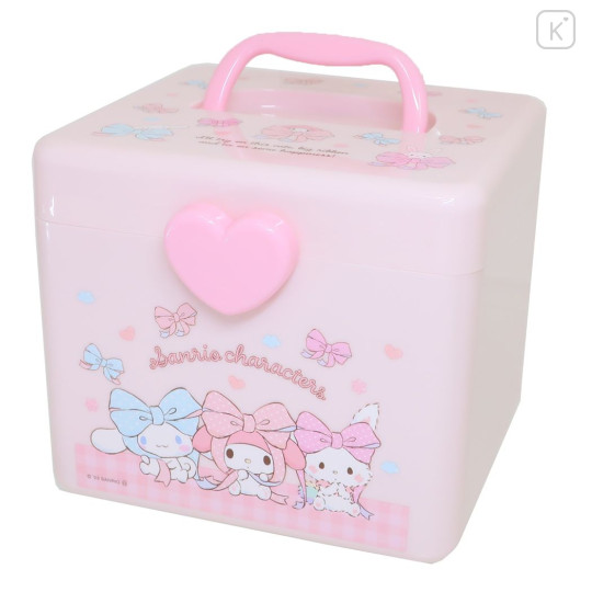 Japan Sanrio Portable Accessory Case (M) - My Melody & Cinnamoroll & Wish Me Mell : Pink - 1