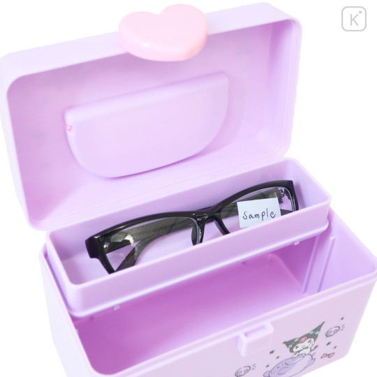 Japan Sanrio Portable Accessory Case (S) - Kuromi / Purple - 3