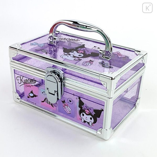 Japan Sanrio Portable Accessory Case (S) - Kuromi / Transparent - 1