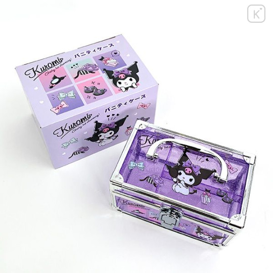 Japan Sanrio Portable Accessory Case (S) - Kuromi / Transparent - 7