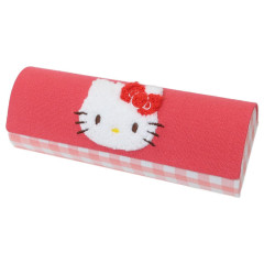 Japan Sanrio Glasses Case - Hello Kitty / Gingham Red