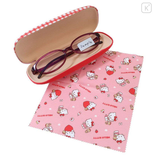 Japan Sanrio Glasses Case - Hello Kitty & Friends / Gingham - 2
