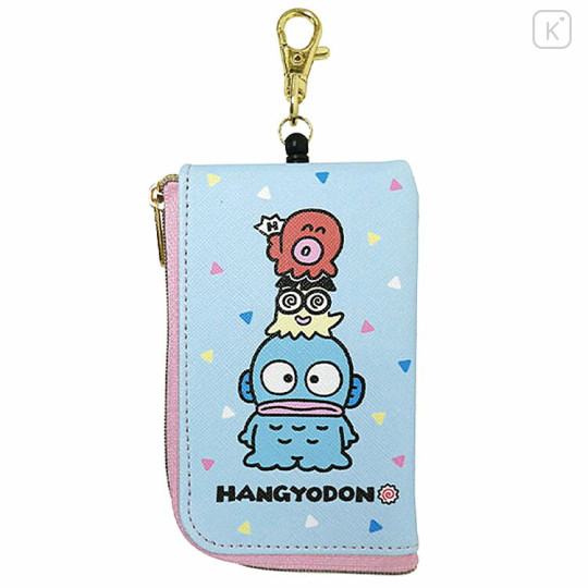 Japan Sanrio Pass Case & Key Case with Reel - Hangyodon - 1