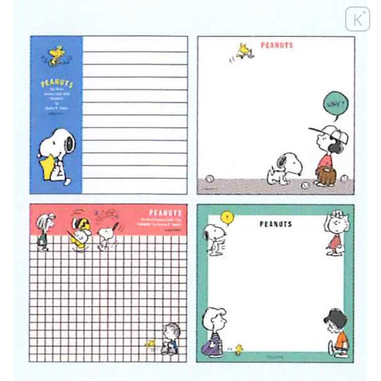 Japan Peanuts Square Memo Pad - Snoopy / Kids - 2