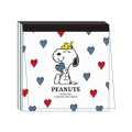 Japan Peanuts Square Memo Pad - Snoopy / Hearts - 1