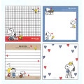 Japan Peanuts Square Memo Pad - Snoopy / Hearts - 2