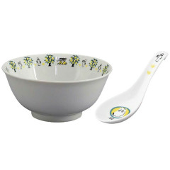 Japan Moomin Rice Bowl & Spoon Set - Yellow