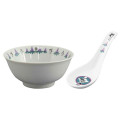 Japan Moomin Rice Bowl & Spoon Set - Snufkin - 1