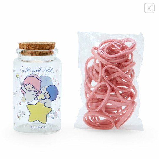 Japan Sanrio Hair Tie 40pcs Set with Bottle - Little Twin Stars - 2