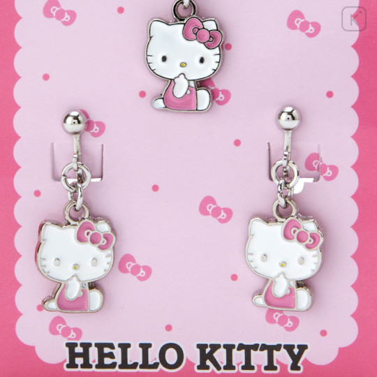 Japan Sanrio Necklace & Earrings Set - Hello Kitty - 3