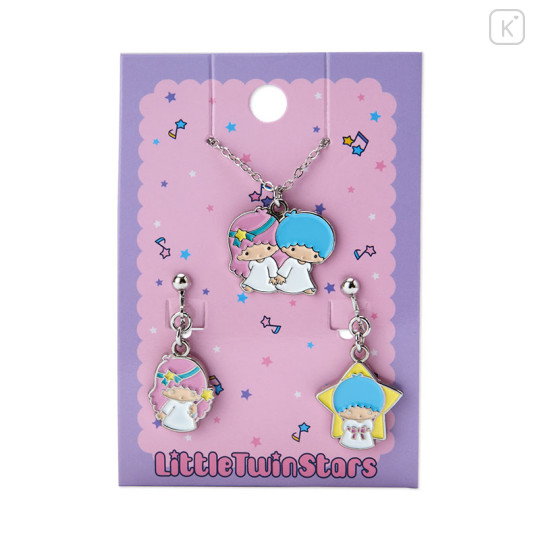 Japan Sanrio Necklace & Earrings Set - Little Twin Stars - 1
