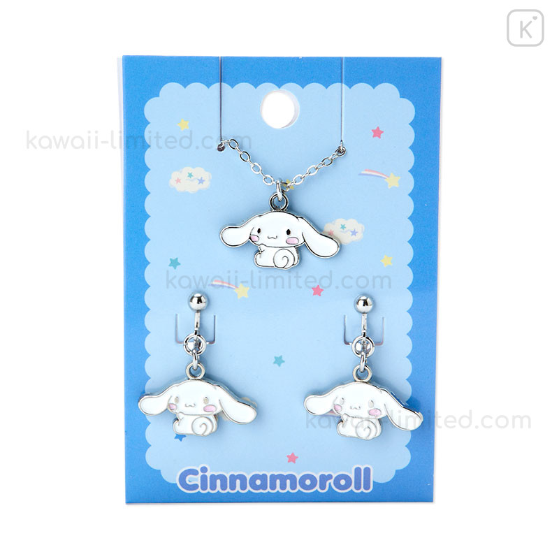 Japan Sanrio Necklace & Earrings Set - Cinnamoroll