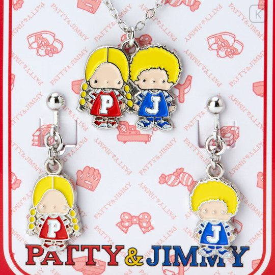 Japan Sanrio Necklace & Earrings Set - Patty & Jimmy - 3