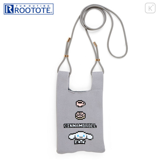 Japan Sanrio Rootote Knit Shoulder Bag - Cinnamoroll - 1