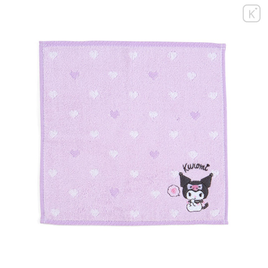 Japan Sanrio Original Petit Towel - Kuromi / Heart - 1