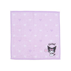 Japan Sanrio Original Petit Towel - Kuromi / Heart