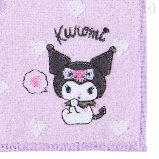 Japan Sanrio Original Petit Towel - Kuromi / Heart - 2