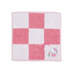 Japan Sanrio Original Petit Towel - Hello Kitty / Checkered