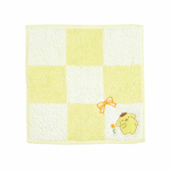 Japan Sanrio Original Petit Towel - Pompompurin / Checkered