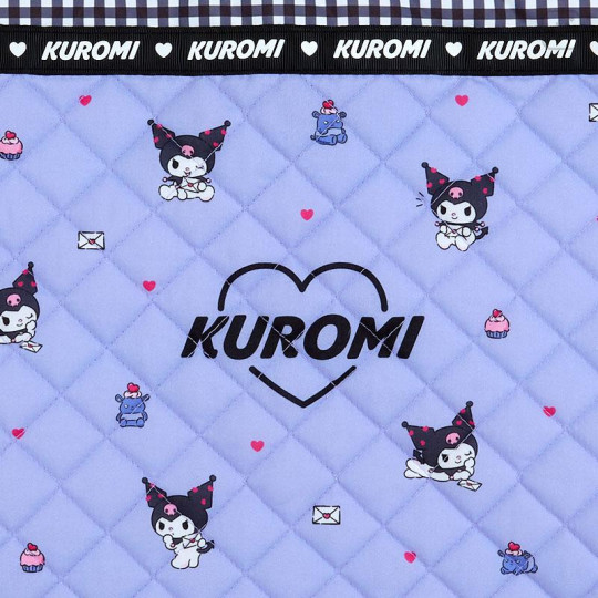 Japan Sanrio Original Quilting Lesson Bag - Kuromi - 4