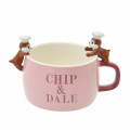 Japan Disney Store Ceramic Soup Mug & Spoon Set - Chef Chip & Dale : Nokkari Figure - 4