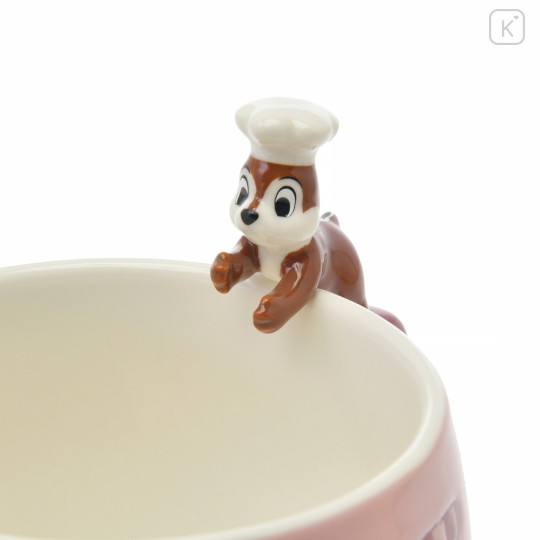 Japan Disney Store Ceramic Soup Mug & Spoon Set - Chef Chip & Dale : Nokkari Figure - 6