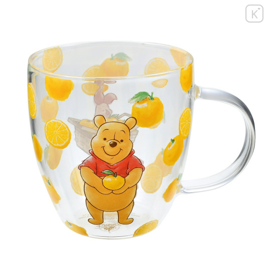 Japan Disney Store Glass Mug - Pooh & Piglet : Yuzu - 1