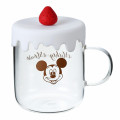 Japan Disney Store Glass Mug - Mickey Mouse : Cake Style Lid - 1