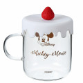 Japan Disney Store Glass Mug - Mickey Mouse : Cake Style Lid - 2