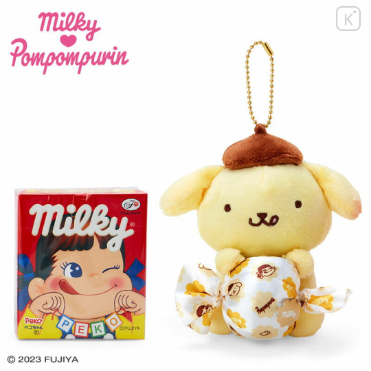 Japan Sanrio Original × Milky Mascot Holder - Pompompurin - 1