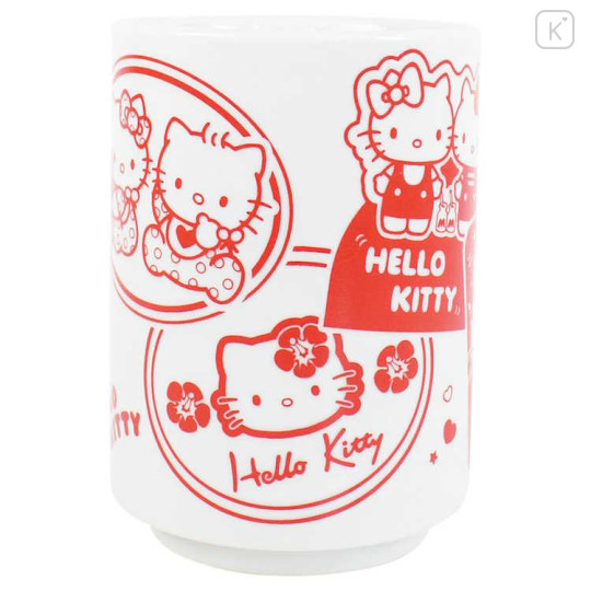 Japan Sanrio Japanese Tea Cup - Hello Kitty / Red & White - 1