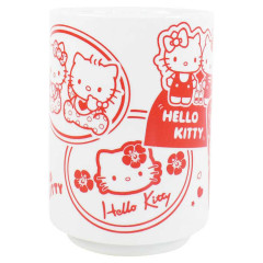 Japan Sanrio Japanese Tea Cup - Hello Kitty / Red & White