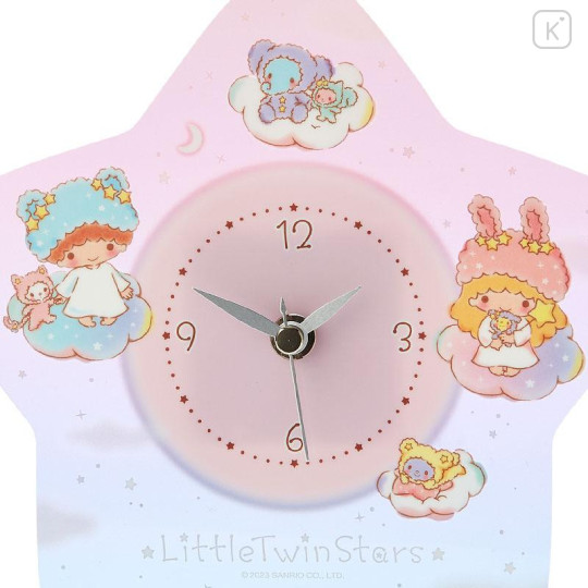 Japan Sanrio Original Acrylic Clock - Little Twin Stars / Fluffy Fancy - 4