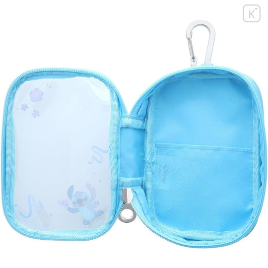 Japan Disney Clear Multi Case Pouch - Stitch / Blue - 2