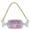 Japan Sanrio Glitter Deco Keychain - Purple Kuromi / Floating in Candy - 1