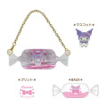 Japan Sanrio Glitter Deco Keychain - Purple Kuromi / Floating in Candy - 2