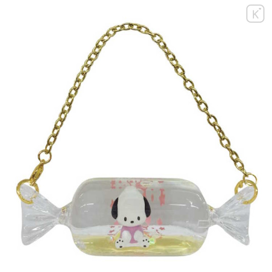 Japan Sanrio Glitter Deco Keychain - Pochacco / Floating in Candy - 1