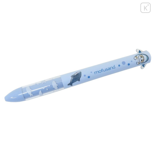 Japan Mofusand Two Color Mimi Pen - Cat / Shark Light Blue - 3